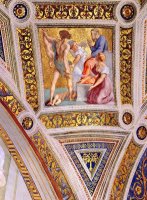 The Stanza Della Segnatura Ceiling The Judgment of Solomon [detail 2] by Raphael